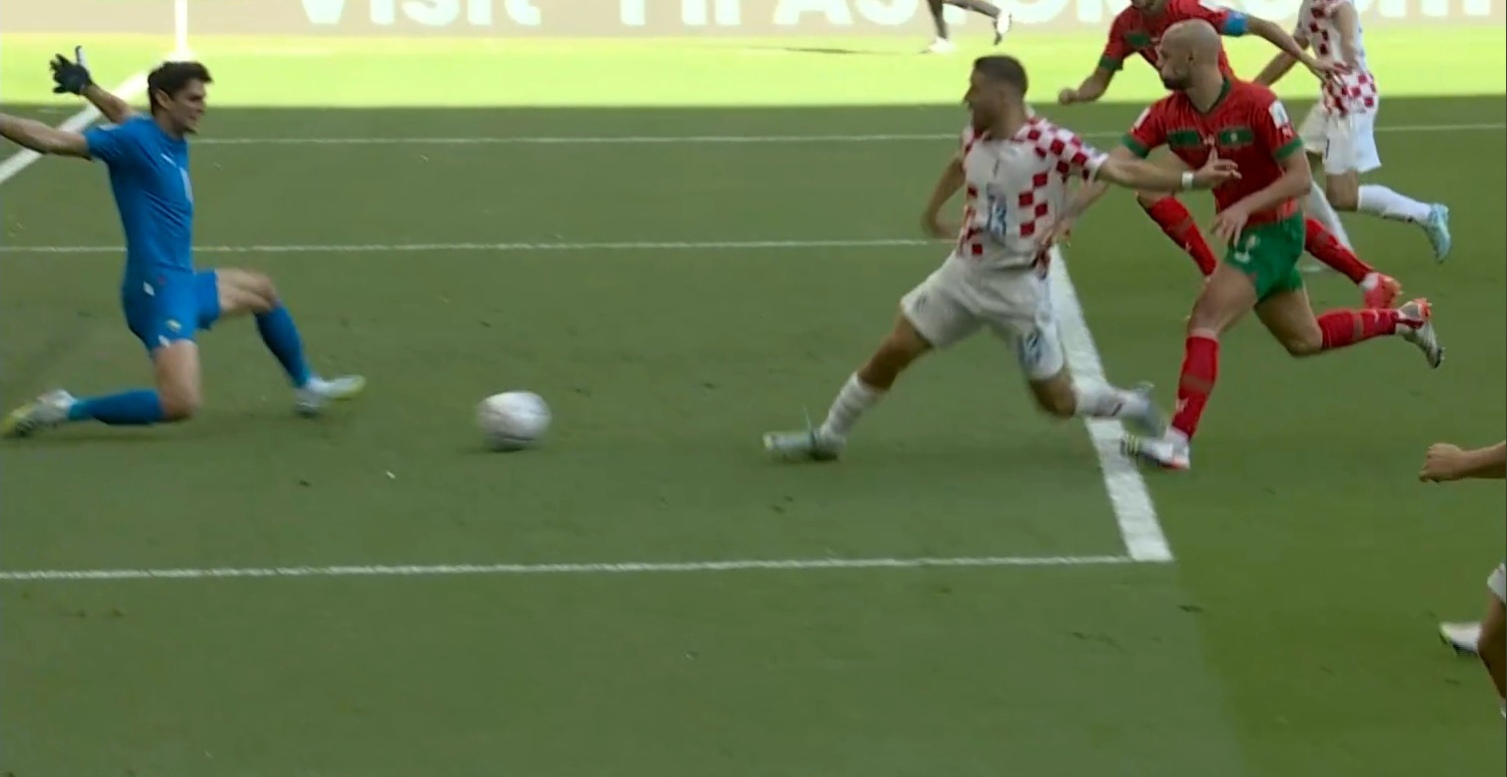 Момент из матча Хорватия – Марокко