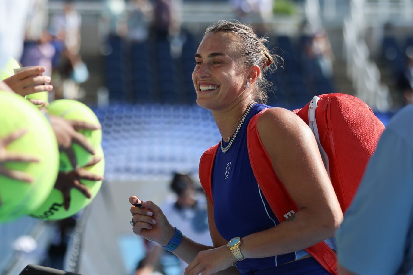Арина Соболенко пришла на корт US Open со своей собакой Эш