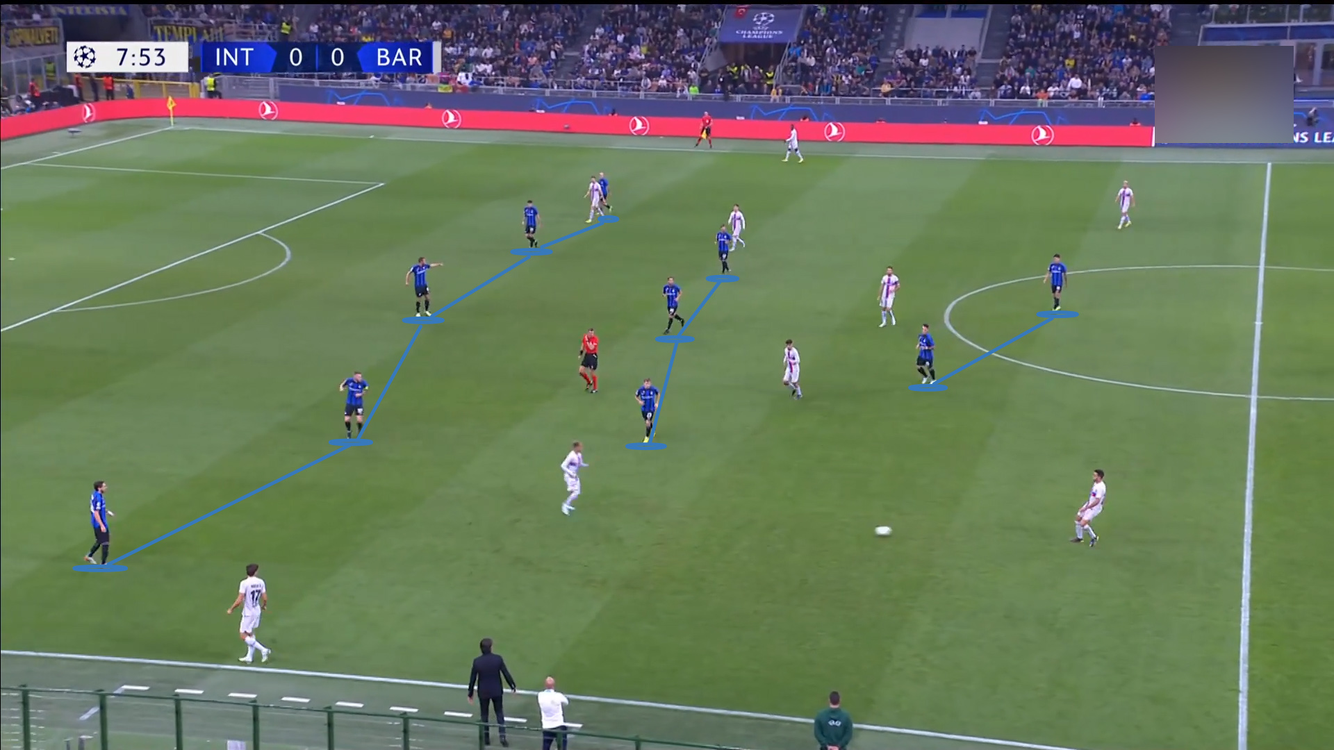 Схема 5-3-2 в защите «Интера»