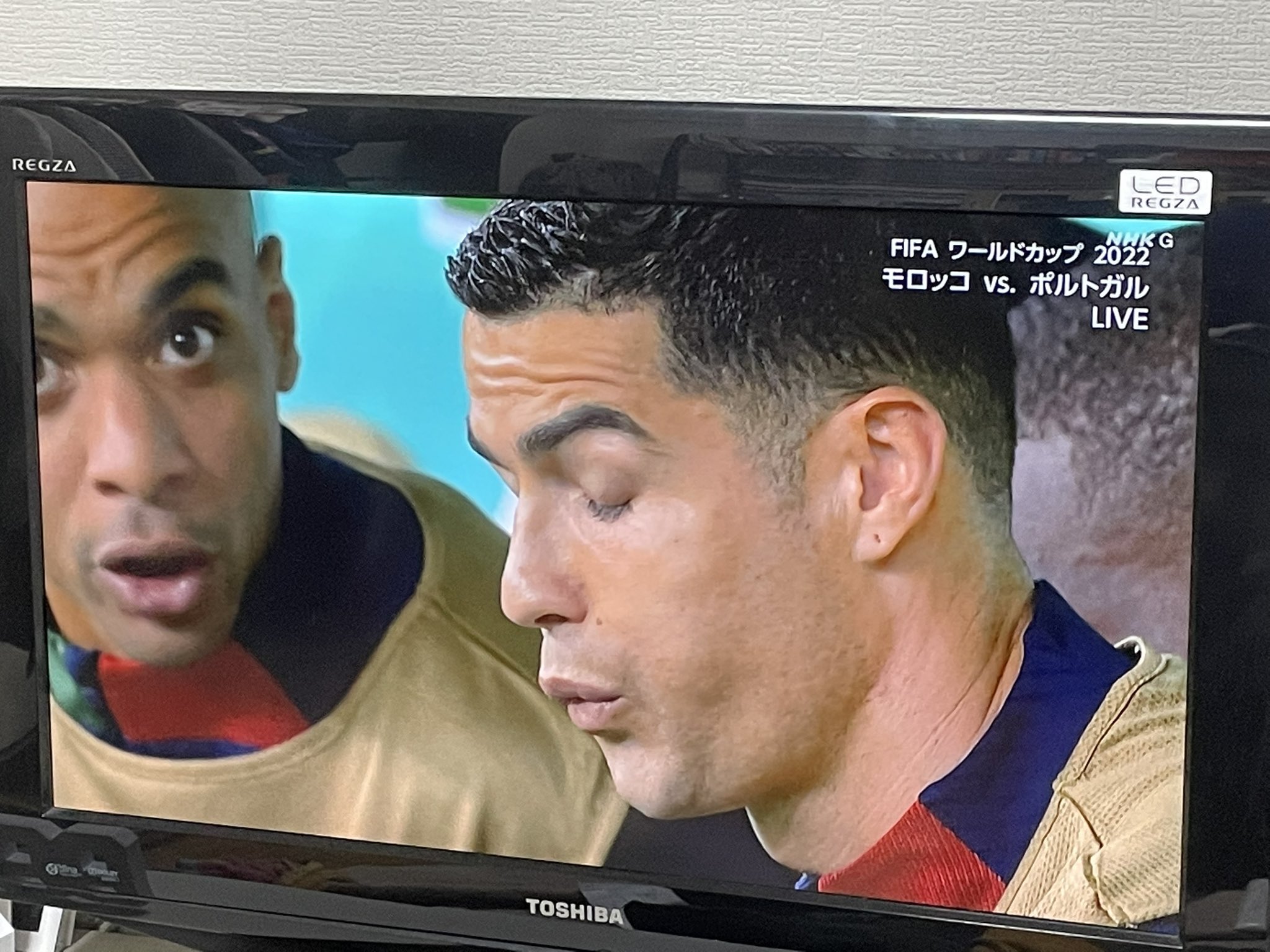 Реакция Роналду на пропущенный мяч