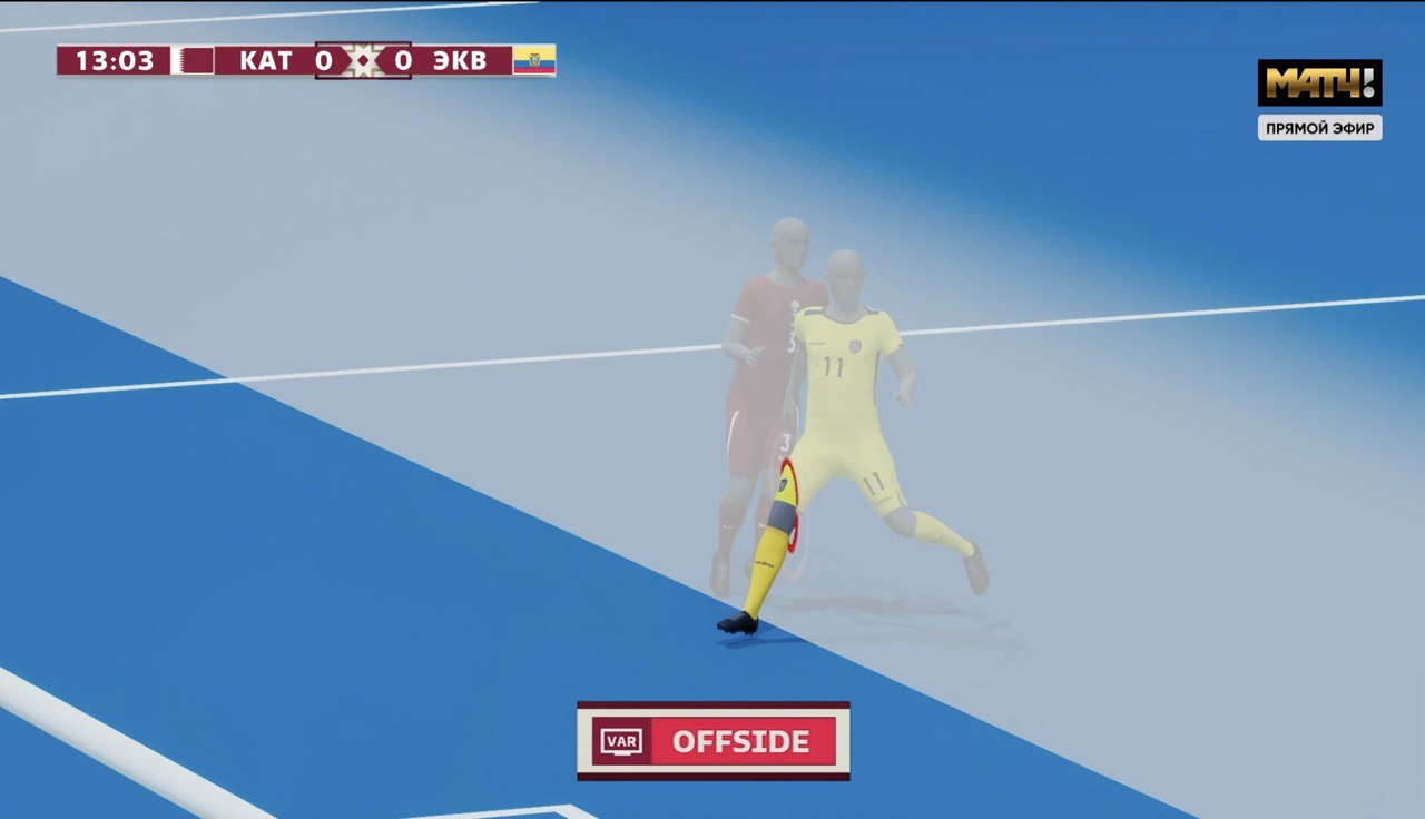 Бедро эквадорца в офсайде
