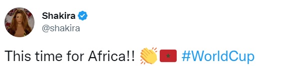 Твит Шакиры